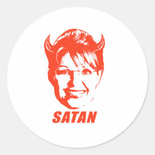 SARAH SATAN CLASSIC ROUND STICKER