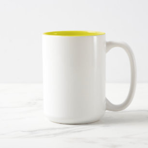 Sarah Yellow 15 oz Two-Tone Mug
