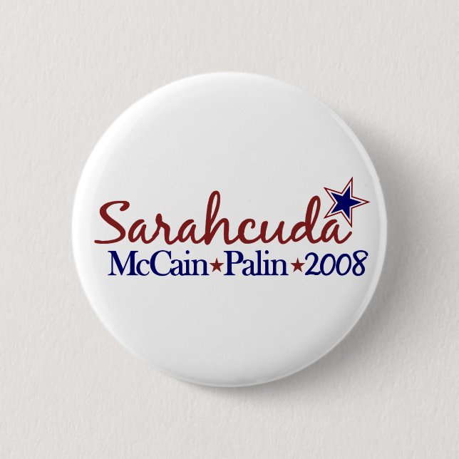 Sarahcuda (McCain Palin 2008) 6 Cm Round Badge (Front)