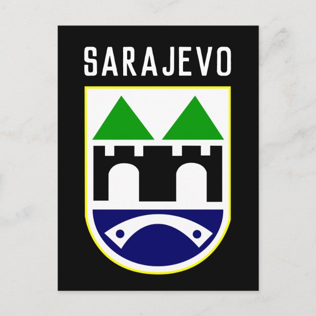 Sarajevo coat of arms, Bosnia and Herzegovina Postcard (Front)