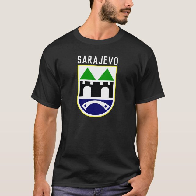 Sarajevo coat of arms, Bosnia and Herzegovina T-Shirt (Front)