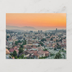 Sarajevo landscape from the top postcard