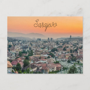 Sarajevo landscape from the top postcard