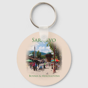 Sarajevo: Pigeon Square in the Old Bazaar Key Ring