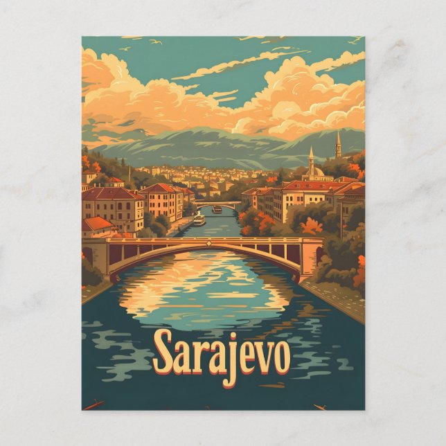 Sarajevo Vintage Postcard (Front)