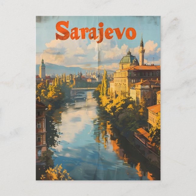 Sarajevo Vintage Postcard (Front)