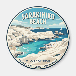 Sarakiniko Beach Greece Magnet