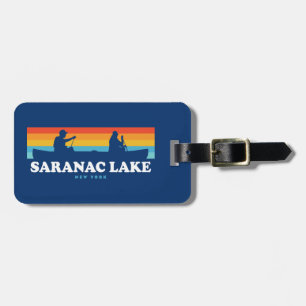 Saranac Lake New York Canoe Luggage Tag