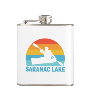 Saranac Lake New York Kayak Hip Flask