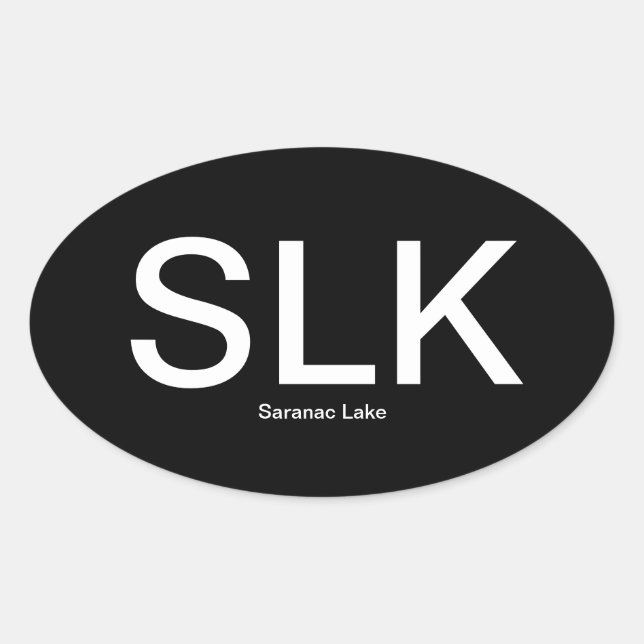 Saranac Lake SLK Oval Bumper Sticker (Front)
