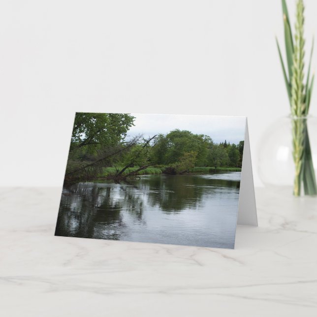"Saranac River" Photo of Adirondack River & Trees  Card (Front)
