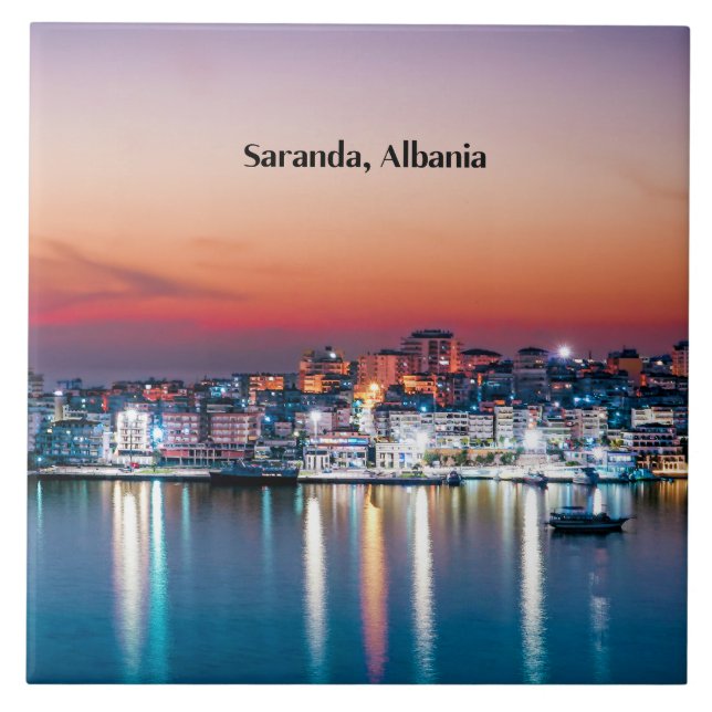 Saranda, Albania Tile (Front)