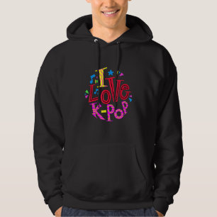 Saranghae Korean Graphic Finger Heart Hand I Love Hoodie