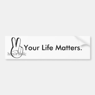 Sara's Smile Suicide Awareness Gear Bumper Sticker