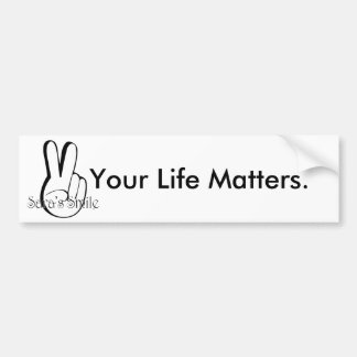 Sara's Smile Suicide Awareness Gear Bumper Sticker