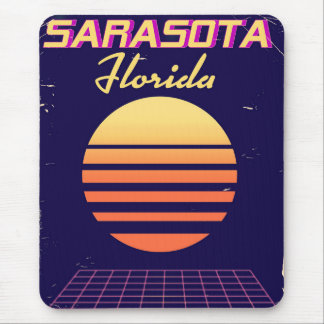 Sarasota Florida 1980s vintage travel print. Mouse Mat
