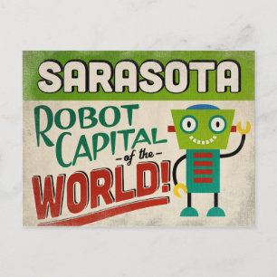 Sarasota Florida Robot - Funny Vintage Postcard