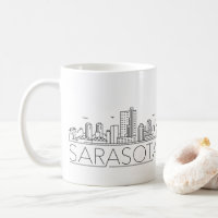 Sarasota, Florida Stylised Skyline Coffee Mug
