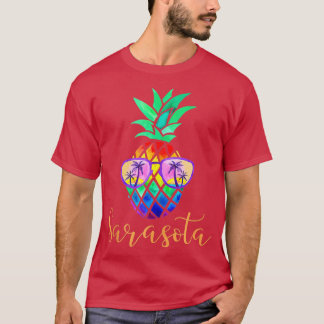 Sarasota Florida Tropical Funny Pineapple Summer S T-Shirt
