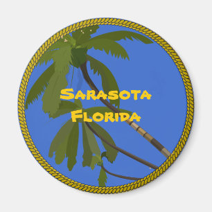 Sarasota, Florida tropical palm trees Magnet