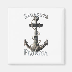 Sarasota Florida Vacation Nautical Anchor Sailing Magnet