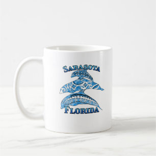 Sarasota Florida Vacation Tribal Dolphins Coffee Mug