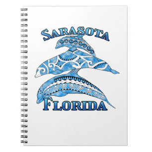 Sarasota Florida Vacation Tribal Dolphins Notebook