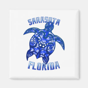 Sarasota Florida Vacation Tribal Turtle Magnet