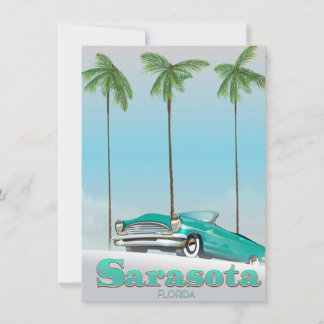 Sarasota Florida Vintage style travel poster Invitation