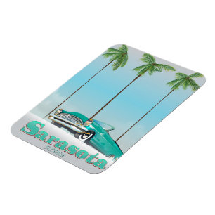 Sarasota Florida Vintage style travel poster Magnet