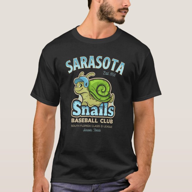 Sarasota Snails Retro Minor League Baseball Team T-Shirt (Front)