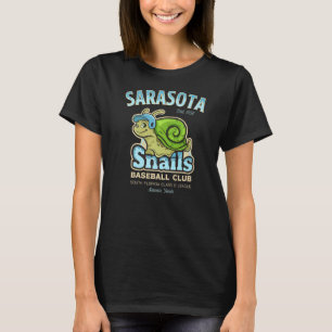 Sarasota Snails Retro Minor League Baseball Team T-Shirt