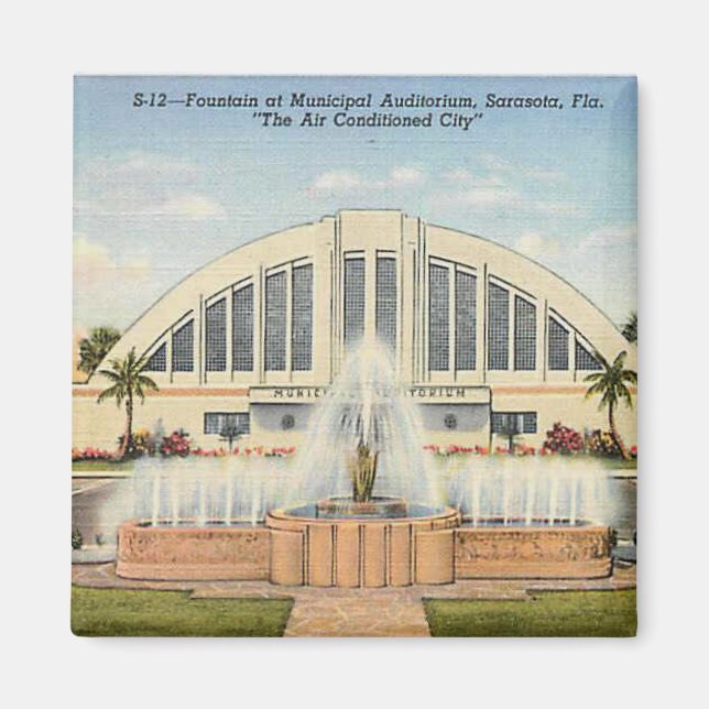 Sarasota's Municipal Auditorium Magnet (Front)