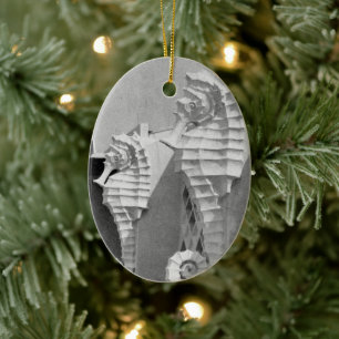 Sarasota's SeaHorses Ceramic Tree Decoration