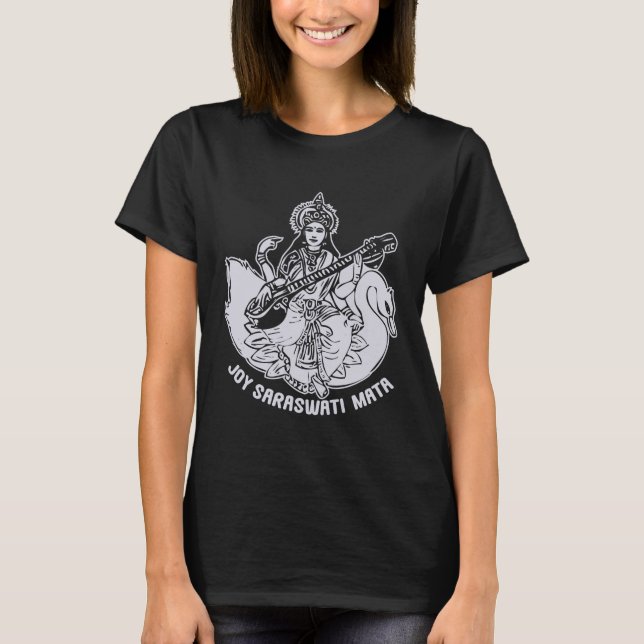 Sarasvati Hindu Goddess T-Shirt (Front)