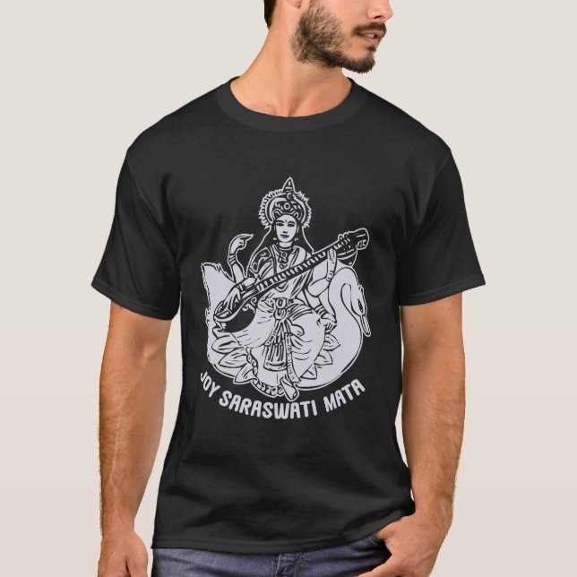 Sarasvati Hindu Goddess T-Shirt (Front)