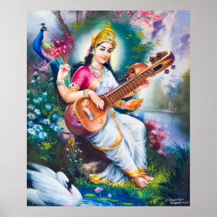 Saraswati by M Ramalingam Poster