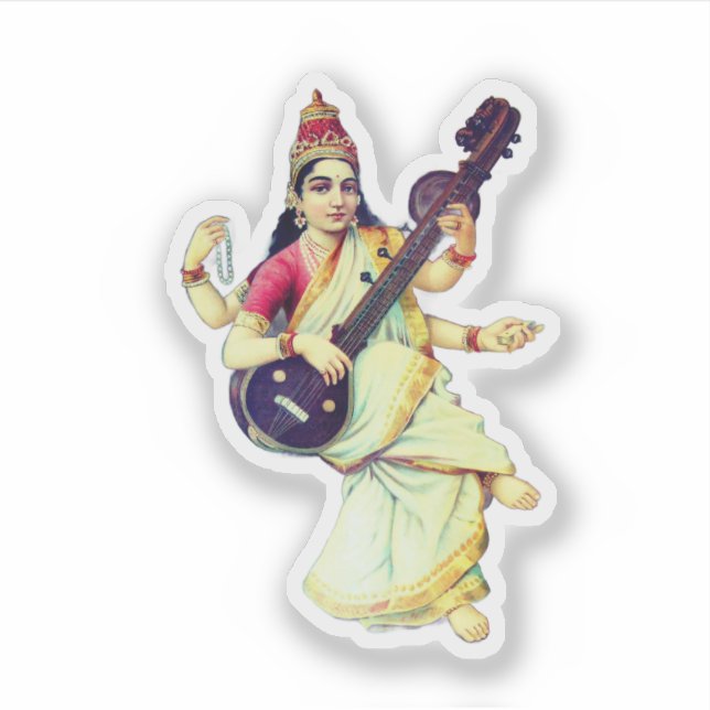 Saraswati, Hindu Goddess (Front)