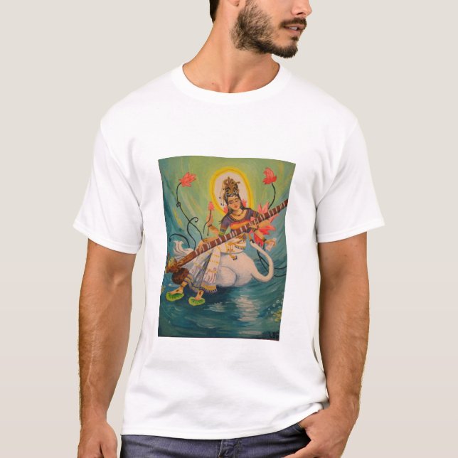 Saraswati Hindu Goddess Tee (Front)