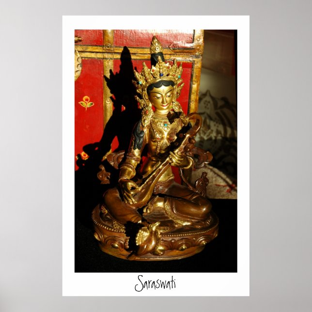 Saraswati, Music & Poetry Poster (Front)