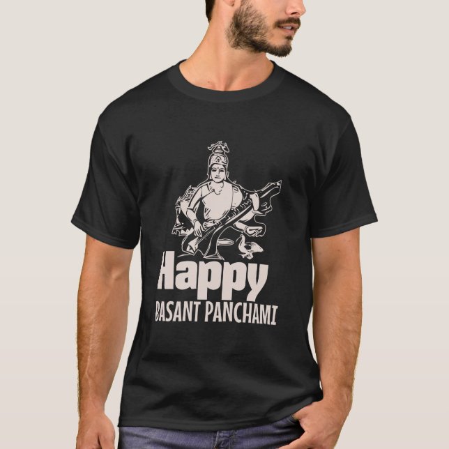 Saraswati Puja Hindu Goddess T-Shirt (Front)