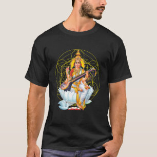 Saraswati Sacred Geometry Third Eye Isha Hindu T-Shirt