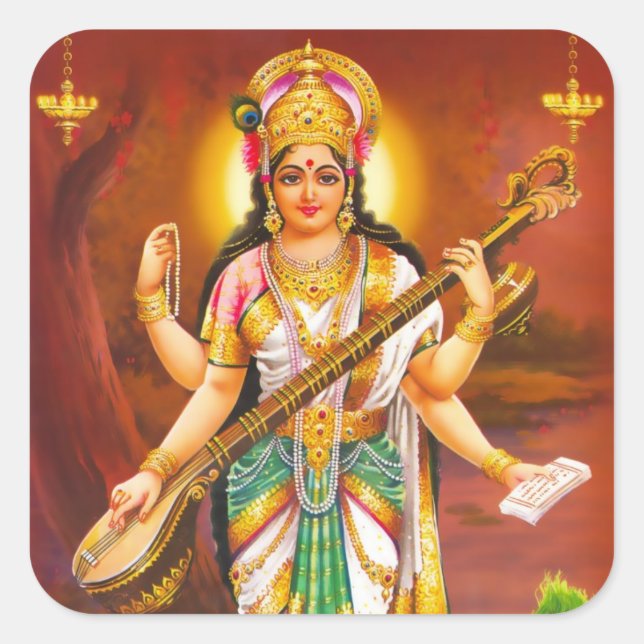 Saraswati Stickers - Version 2 (Front)