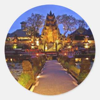 Saraswati Temple, Ubud Bali Indonesia Classic Round Sticker