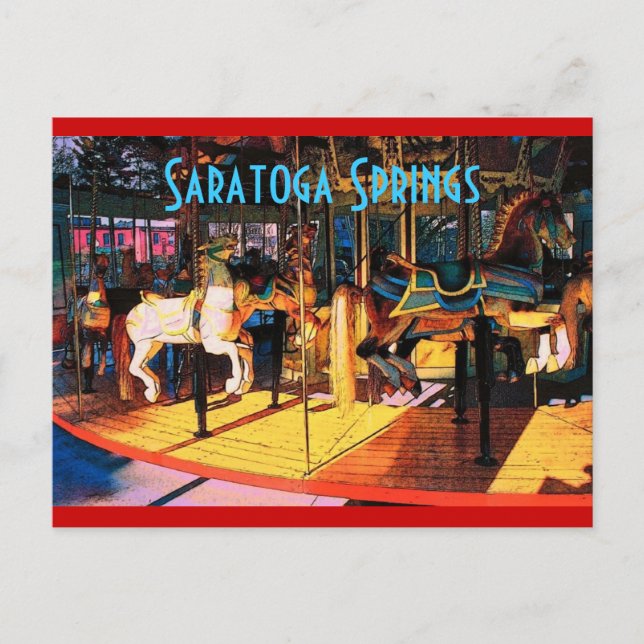 Saratoga Carousel Postcard (Front)