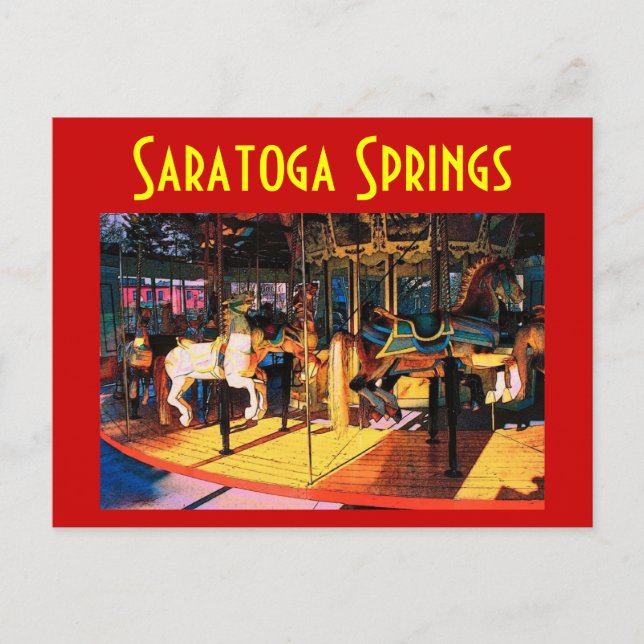 Saratoga Carousel Postcard - Customised (Front)