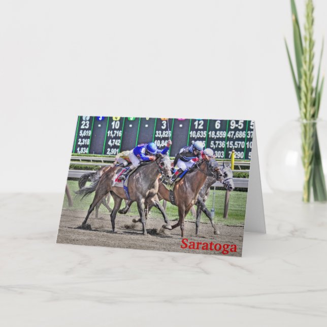 Saratoga Horse Racing Card (Front)