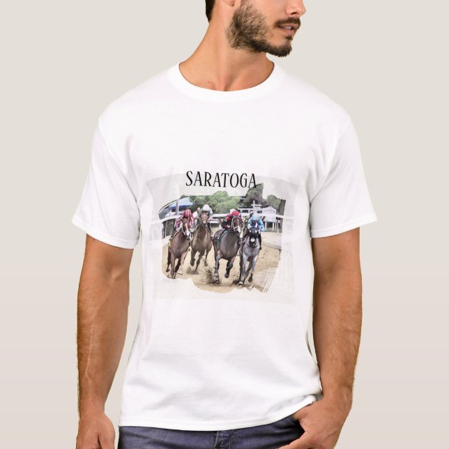 SARATOGA - horse racing T-Shirt (Front)