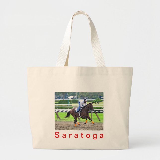 Saratoga Morning Workouts Large Tote Bag (Front)