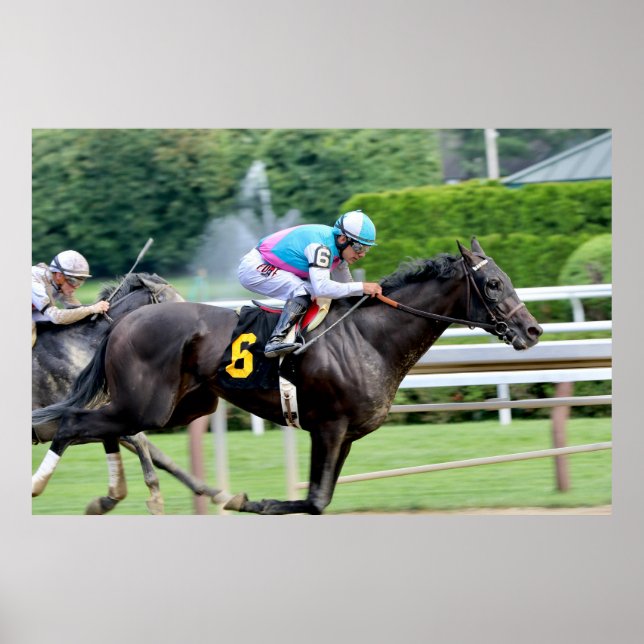 Saratoga Race - Big Bobby & jockey Junior Alvarado Poster (Front)